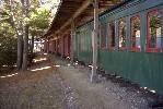 Historical static display of a typical Maine 2 footer train