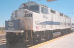 Metrolink F59PHI #863 pulls the 130pm train into the Lancaster CA station 3 minutes late