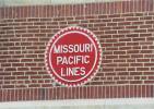 Missouri Pacific Logo on the Sedalia MO Amtrak Station. 