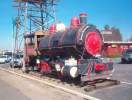 Ex Kaiser Steel 0-4-0 Steam locomotive on permanent display out front of Pollardville