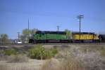 GEFX 7411 leads the westbound Wabuska Job at Hazen NV 4/22/05