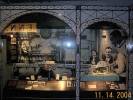 Display case shows the fine dining offered to passengers riding the Pennsylvania Railroad