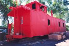 ATSF 999956 sits on private property in Lyons CO. June 1998