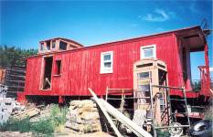 Unknown Caboose, possibly ATSF located on Corrales Rd in Corrales NM