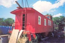 Unknown Caboose, possibly ATSF located on Corrales Rd in Corrales NM