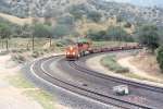 BNSF Baretable approaches the east end of Walong