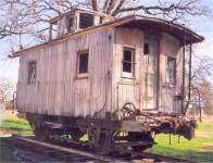 BR&P/MLKX 4 wheel Caboose on Robinson Rd/Hwy 77 Rosenthal Texas 