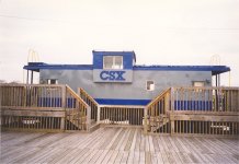 C&O 903145 on Display at CSX Ballpark in Huntington West Virginia 1998. S. Roger Kirkpatrick photos.