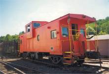 C&O 903311 decorated as West Virginia Northern #903311 lives in Kingwood WV