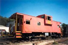 C&O 903311 decorated as West Virginia Northern #903311 lives in Kingwood WV