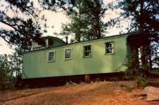 CB&Q Unknown Number Caboose located in Buffalo Creek CO