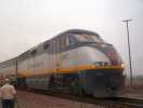 CDTX 2007 leads Amtrak San Joaquin #701 at the Stockton Tower