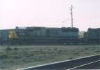 CSX 8702 on a NB Union Pacific Intemodel at Stockton CA 12/04