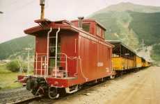 Durango & Silverton caboose 0500 in Silverton CO