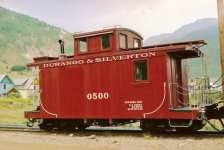 Durango & Silverton caboose 0500 in Silverton CO
