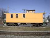 Maine Central Caboose 582 on display in Pittsfield Maine