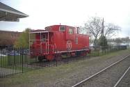 Missouri Pacific Caboose #13644 on display at the Lee Summit MO Amtrak Station