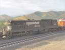 NS 8691 trails on a SB BNSF