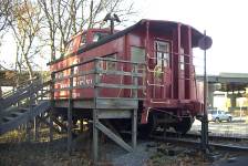 Pennsylvania Caboose 477594 on display at the Utica NY, Children's Museum (Visible from the Amtrak Station)