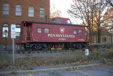 Pennsylvania Caboose 477594 on display at the Utica NY, Children's Museum (Visible from the Amtrak Station)