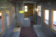 Sandy River & Rangeley Lakes 2' gauge Caboose #551 now in use on the Boothbay Railway tourist train in Boothbay Maine