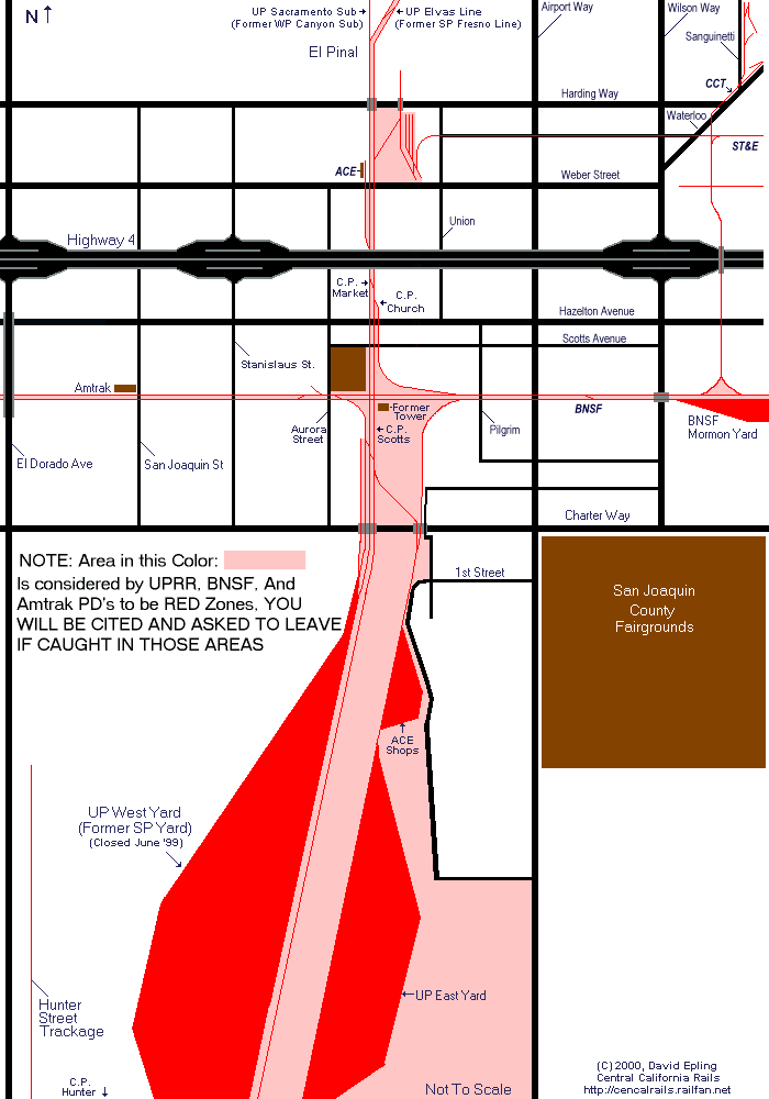 Map of the Interlocking Tower Area