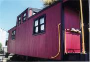 Located in Panama Beach Florida, this caboose is unmarked, but well kept. Cris Woodbury photos