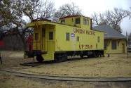 Union Pacific Caboose 25549 on display at the Ellis RR museum in Ellis KS