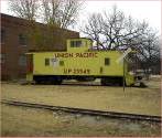 Union Pacific Caboose 25549 on display at the Ellis RR museum in Ellis KS