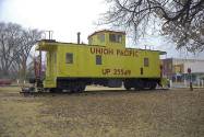 Union Pacific Caboose 25549 on display at the Ellis RR museum in Ellis KS