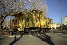 Union Pacific Caboose #25561 on display in city park in Sinclair WY