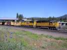 UP 2942, GP60 leads an Eastbound manifest at the east end of Portola CA. Kevin Caldwell photo