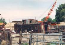 Utah Railway #3, or what is left of it at Cross Orchard in Grand Junction CO June 1994