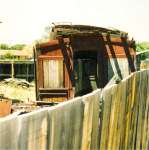 Utah Railway #3, or what is left of it at Cross Orchard in Grand Junction CO June 1994