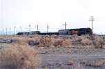 The inbound Wabuska Turn returns to the UP main at Hazen NV on 3/1/05