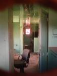 WP 437 interior looking thorugh the door on the east end of the caboose